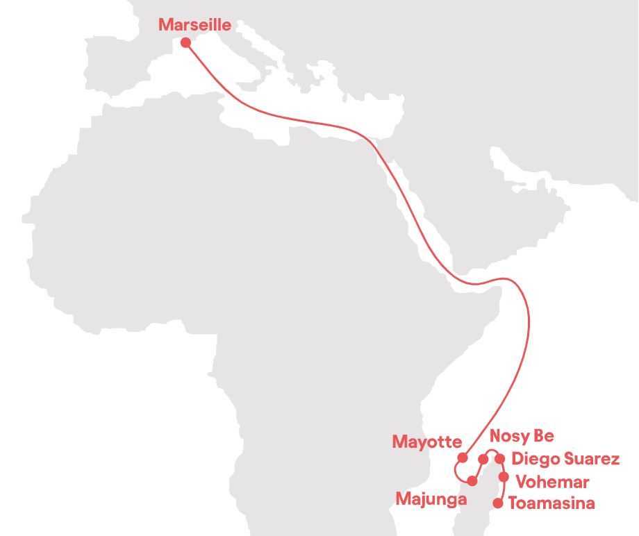 Lire la suite à propos de l’article Transport maritime: une ligne directe Marseille – Madagascar ouvrira en 2025